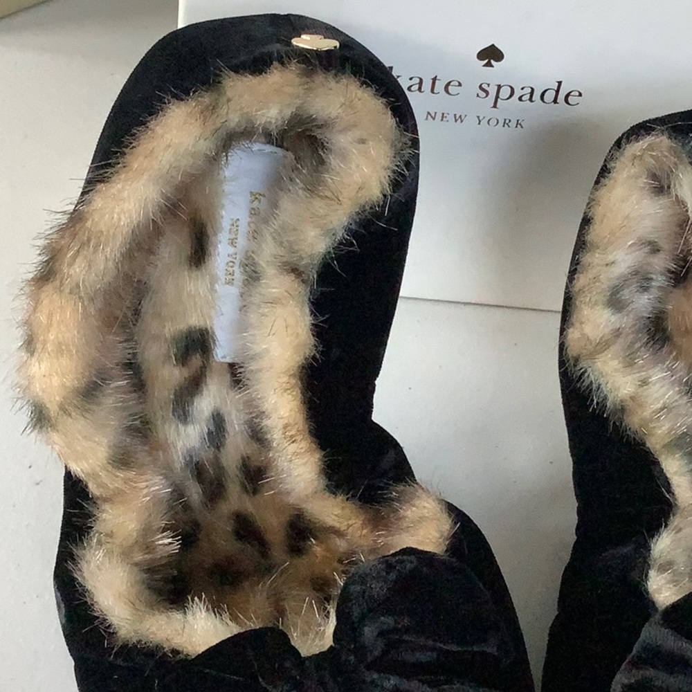 Kate Spade Scarlett Black Velvet Slippers - Picture 5 of 10